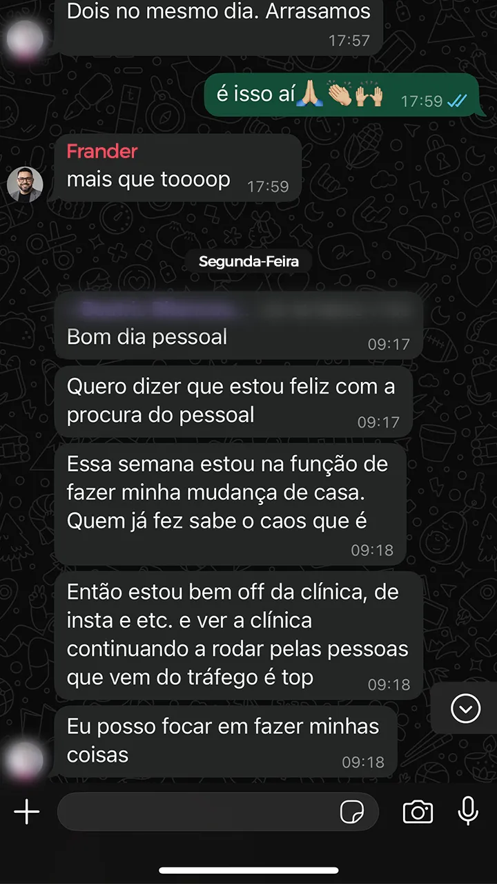 clínicas de estéticas - depoimento